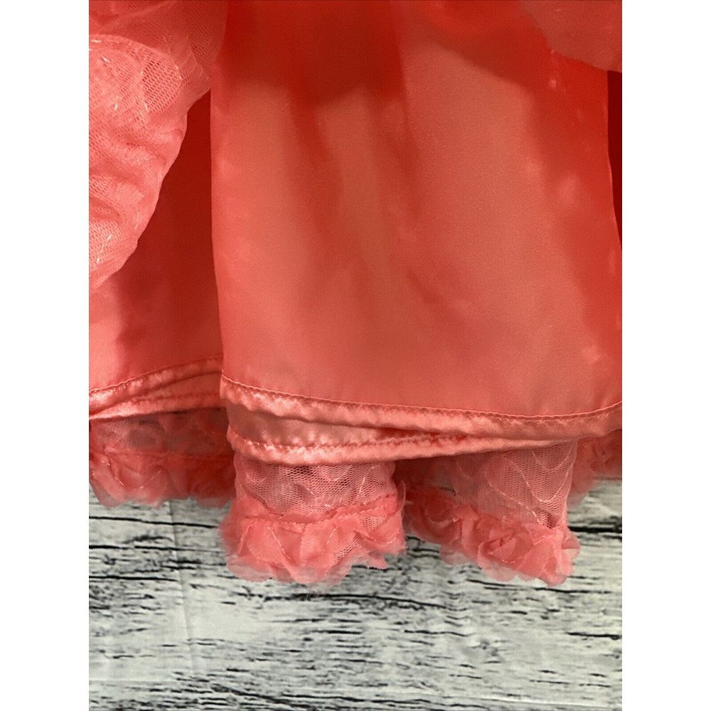 Cat and Jack Baby Girl Coral Pink Dress 3-6mo Ruffles - Picture 4 of 10